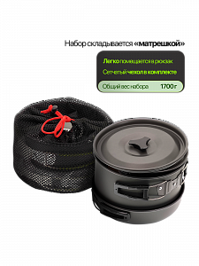 Посуда туристическая набор 27 в 1 Огонёк OG-TRD02 МЯТАЯ УПАКОВКА